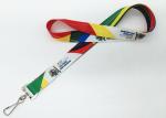 Colorful Custom Woven Lanyards , Id Card Lanyard With Breakaway Buckle