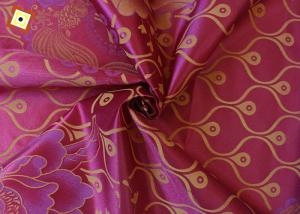 Quality Polyester Red Printed Warp Knitted Fabric 110gsm For Mattress Sofa wholesale