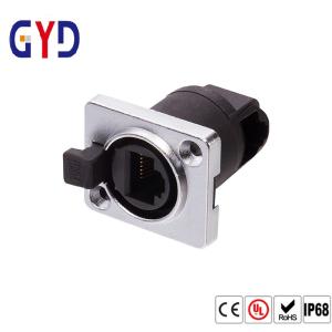 Quality PVC TPE IP69 Rj45 Female Connector Waterproof Ethernet Jack wholesale