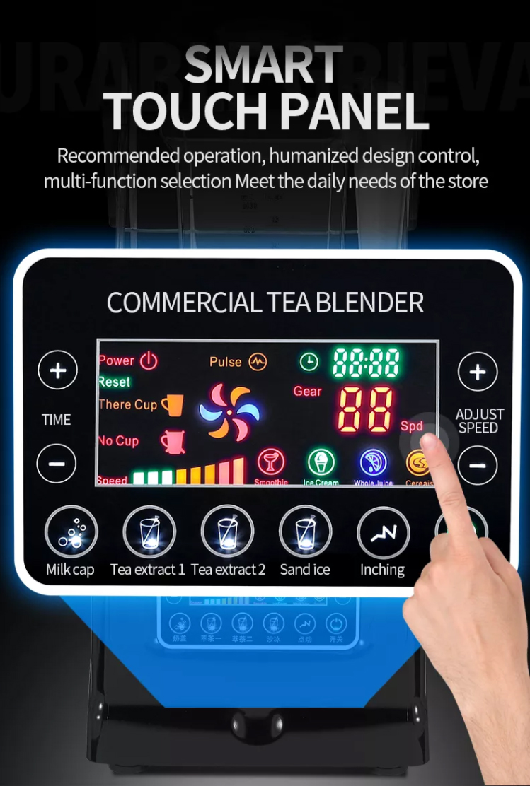 Low Noise Heavy Duty Smoothie Blender With Soundproof Cover and Unbreakable PC Jar