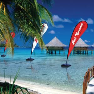 Quality Floating Printed Feather Flag Banners Aluminum Fiberglass HDPE Material wholesale