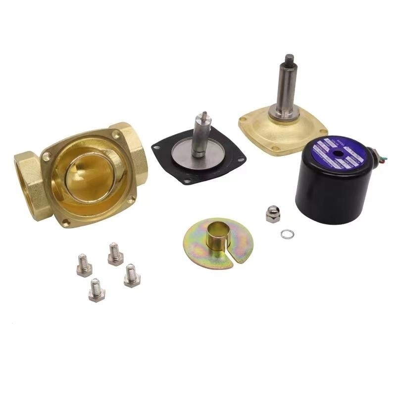 2W Normally Closed Brass Electric Magnetic Valve DC 12V 24V AC 220V