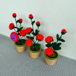 New Creative Luxury Handmade Crochet Knitting Plants Flowers Handicraft Home