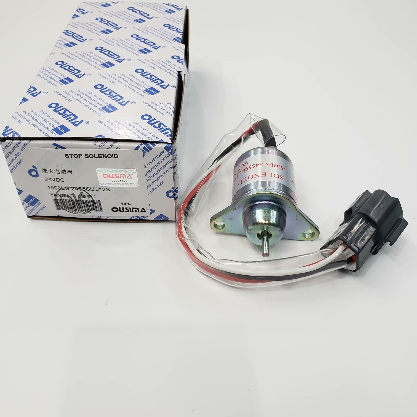 OUSIMA Fuel Shut Off Solenoid Yanmar 1503ES-24S5SUC12S Stop Solenoid 1503ES-24S5SUC12S 24V