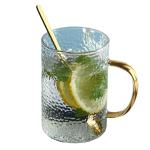 Colored Espresso Glass Cup With Handle , Eco Friendly Double Wall Glass Tumbler