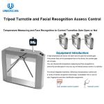 AI Facial Recognition IP54 RS485 SS304 Flap Barrier Turnstile