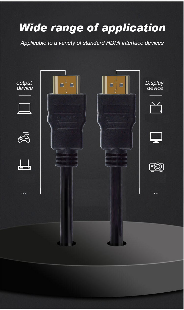 18gbps Gold Plated Video 1080P HDMI Cable 4K With Ethernet Tensile Resistant