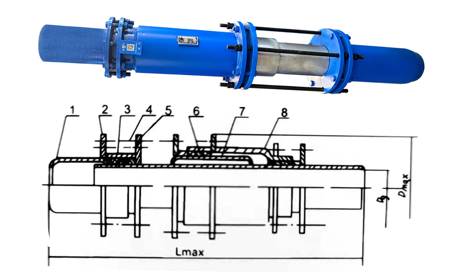 ZTWB Direct Media Without Thrust Compensator Double Flange Limit Expansion Joint Metallic