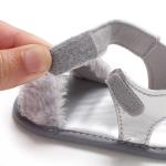 Amazon hot PU Leather soft-sole indoor 0-2 years baby infant sandals