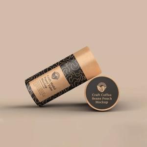 Quality Coffee Bean Packaging Cylinder Round Paper Container Biodegradable Empty wholesale