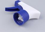 Empty Blue / White Spray Bottle Cap , Racheted Closure Hand Pump Water Mister