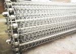 Durable Stainless Steel Wire Belt , Food Cleaning Chain Link Conveyor Belt