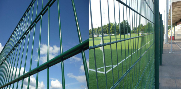 Galvanised 2D Twin Wire Mesh Fencing 6/5/6 1.8*2.5m Double Loop Garden Fence