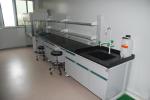 Durable Custom Chemistry Laboratory Wall Bench With Steel / Wood Structure