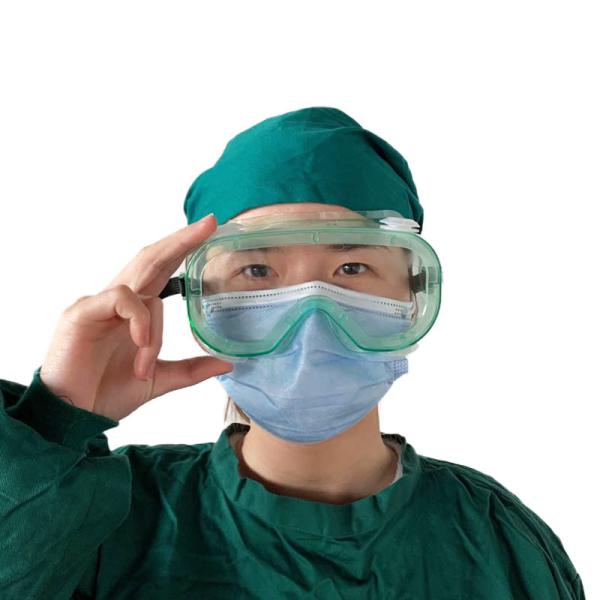Adjustable Headband Medical Protective Goggles , Anti Dust Medical Safety