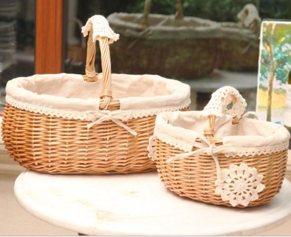Handmade Natural Willow Wicker Picnic Basket Cheap Lunch Bags Hot sale products