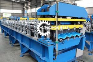 Quality Trapezoidal 0.6mm 14m/Min Metal Roofing Machine wholesale