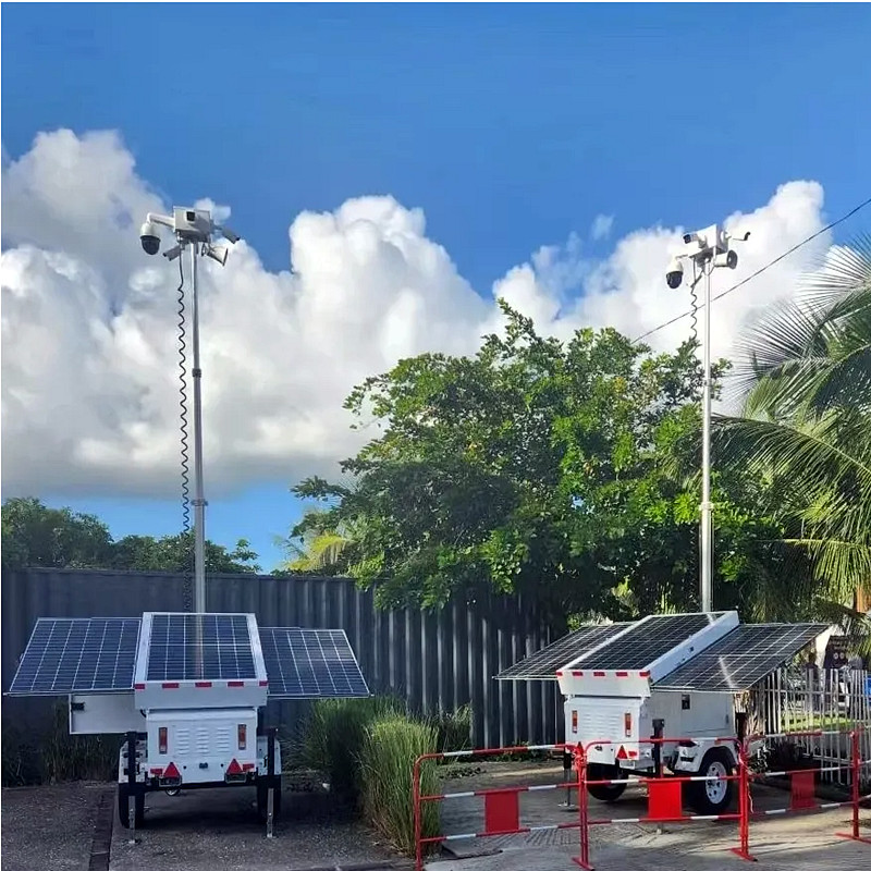 Construction Sites And Outdoor Events Made Brighter With Solar Light Tower Rental 3 × 460W Solar Panels Included