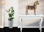 Decorative Gold Leaf Polyresin Animal Figurines Horse Sculpture Table Statue