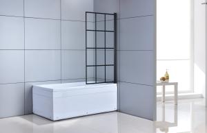 Quality 1-1.2mm Pivot Bath Shower Screen 55''X31'' Tempered Glass wholesale
