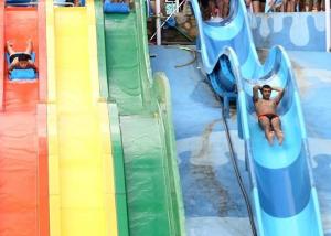 Quality Muti - Color Racing Outdoor Fiberglass Water Slides For Youth / Children wholesale