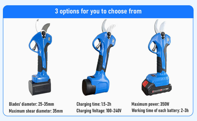 Lithium Brushless Pruning Shears Electric Professional Cordless Branch Scissors 21V 35MM