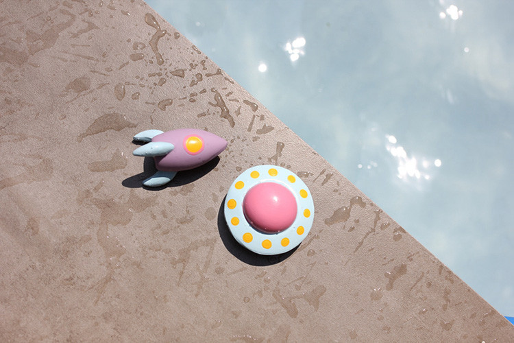 Rocket Spaceship UFO Airplane Durable Dog Toys Squeaky 6.5cm 2.56 Inch