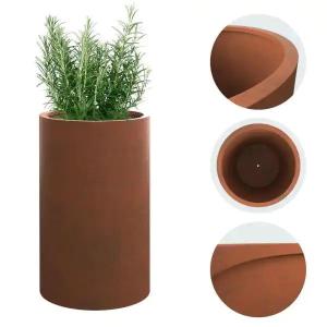 Quality High Circular Large Metal Planters Corten Steel Outdoor Planter Flower Pots wholesale