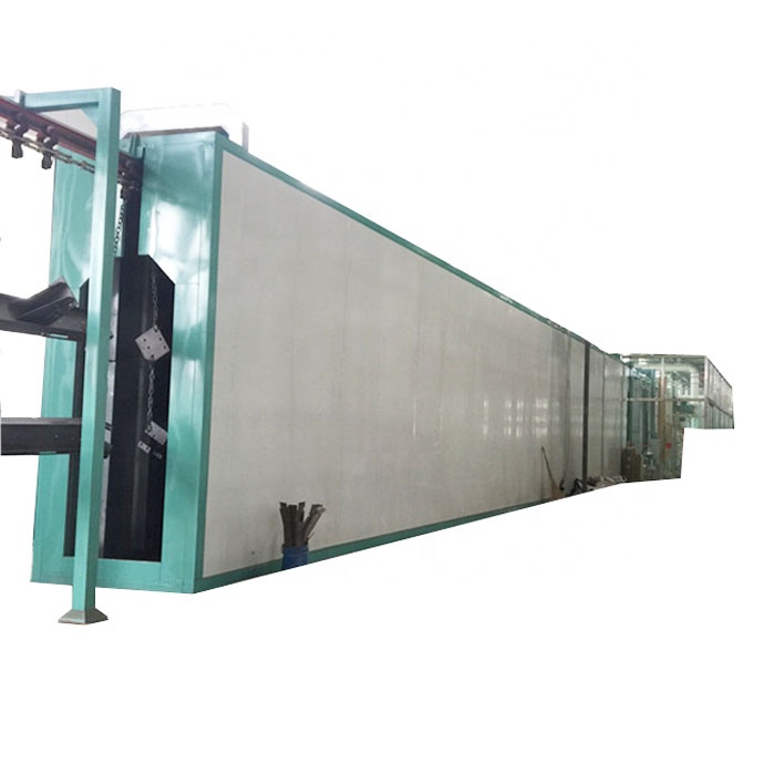 powder coating curing line with heating exchange box