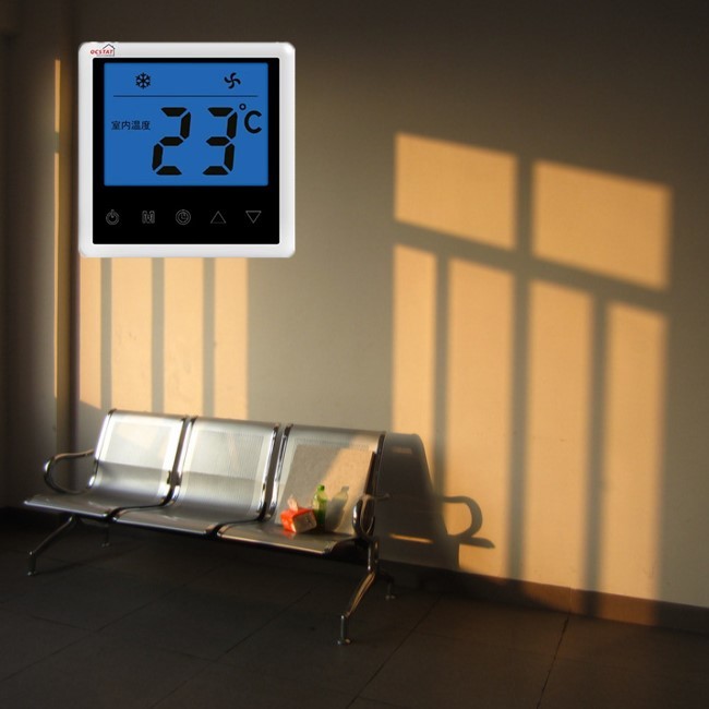 230 VAC 50Hz Digital Fan Coil Thermostat With External Temperature Sensor