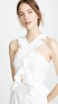Women Clothing Latest White Ruffle Shoulder Dress Summer