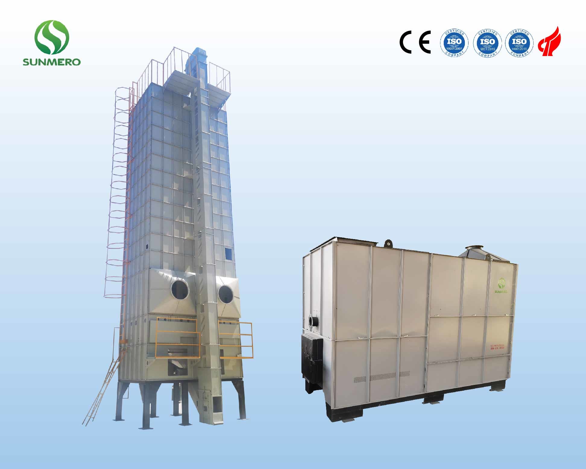 GRAY Circulating Corn Drying Machine 380V For Grain Storage