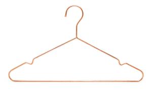Quality Wrinkle Free Copper Plated Metal Wire Coat Hangers wholesale