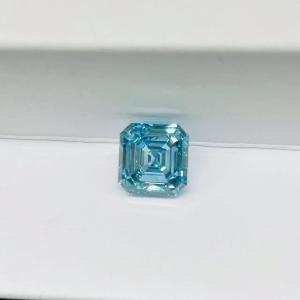 Quality Asscher Cut Blue Synthetic Diamond Lab Engineered Diamonds 1-2 Carat wholesale