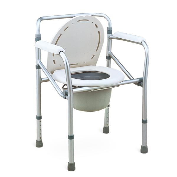 Healthcare Portable Commode Chair , Steel Folding Commode Shower Chair With