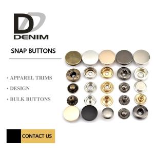 Quality Brass Coat Jacket Metal Matt Nickel Color Snap Buttons Flat Four Parts wholesale