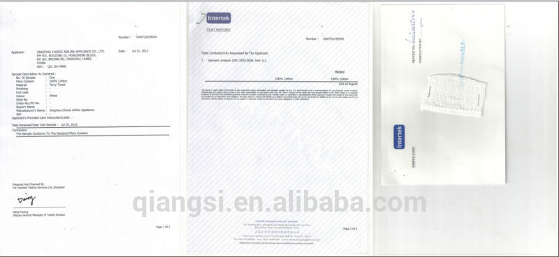 White cotton hot/cold disposable towel