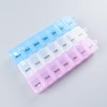 Athmedic Food Grade Weekly Pill Box Organizer Colored Medicine Store