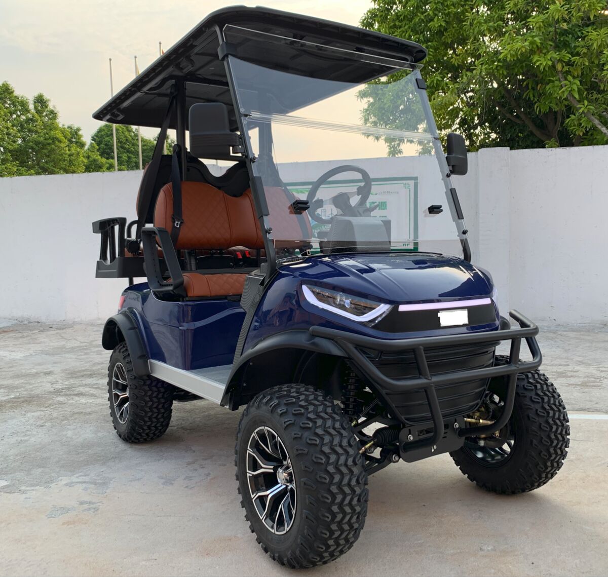 Private Mold Electric Lifted Cart 4 Passenger Chinese Hunting Golf Carts with Rear Disc Brake