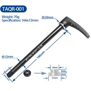 Quality Alloy Thru Axle Road Bicycles Parts With Quick Release Lever Black Color wholesale