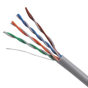 Quality 24AWG Cat5e UTP CM PVC Plenum Cable Copper Gray High Speed Ethernet Cable 1000FT wholesale