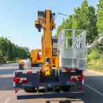 New Design HKS28 28M man truck lift Telescopic Boom truck aerial bucket