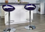 Navy Blue Breakfast Bar Stools Plastic Stylish Bar Height Swivel Chair