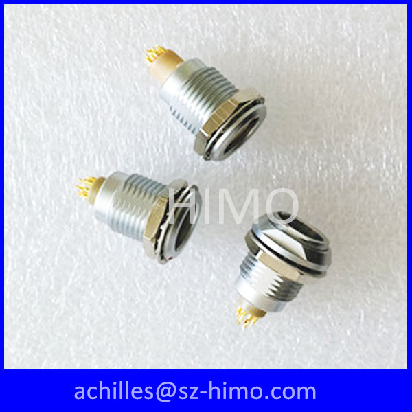promotion push pull self-locking mini 00B 3pin metal lemo power connector plug and socket