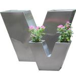 304 Stainless Steel L600xW450xH900mm Garden Metal Flower Pots