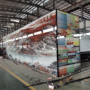 Quality Ceramic Digital Printing Tempered Art Glass Over Size 3300x9000mm For Hotel Lobby Wall Decoration wholesale