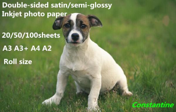 160gsm Double-sided & 2 sides coating satin/semi-glossy Inkjet photo paper