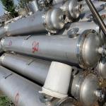 0-100C Air Cooled Used Condenser 2m X 1m Stainless Steel