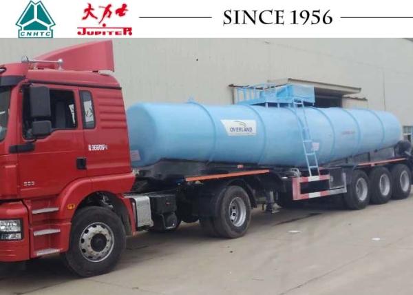 40 Tons Sulfuric Acid Tanker Truck , Chemical Road Tankers With Airbag