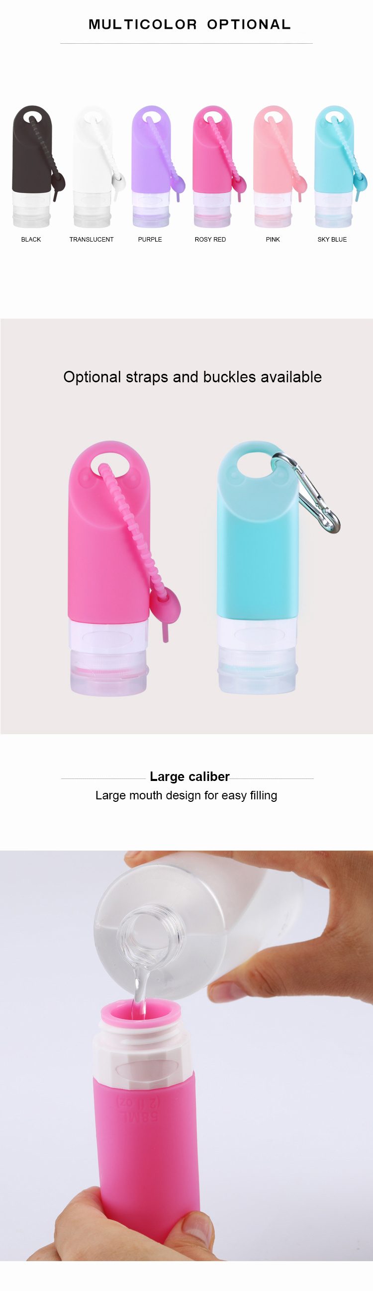 58ML Silicone Travel Bottles
